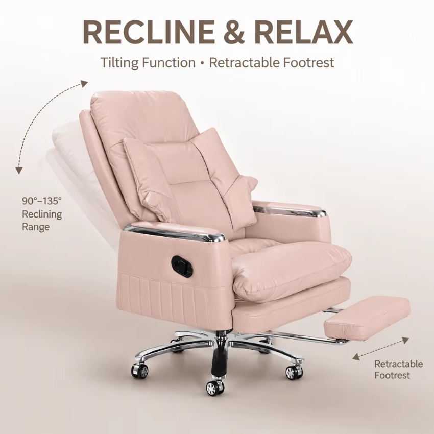 Ghế giám đốc luxury ngả lưng có gác chân bọc da PU: SG - 2417 - $hienthicat